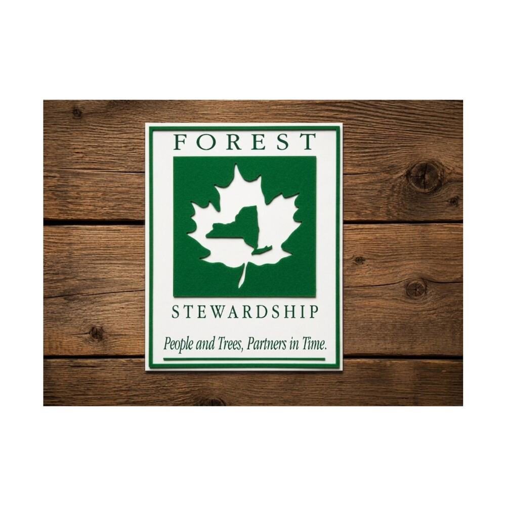 New York State Forest Stewardship Sign Forestry Conservation Agriculture DNR